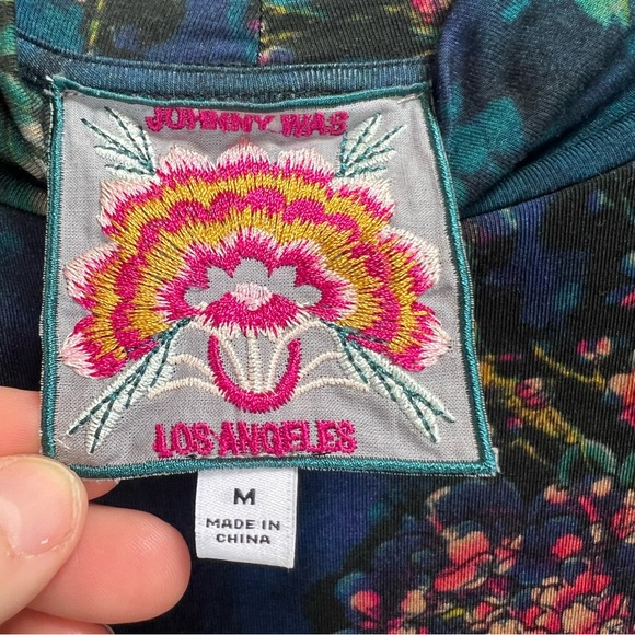 Johnny Was BISCAY Bouquet Mock Neck Top Blouse Size M - Picture 5 of 8